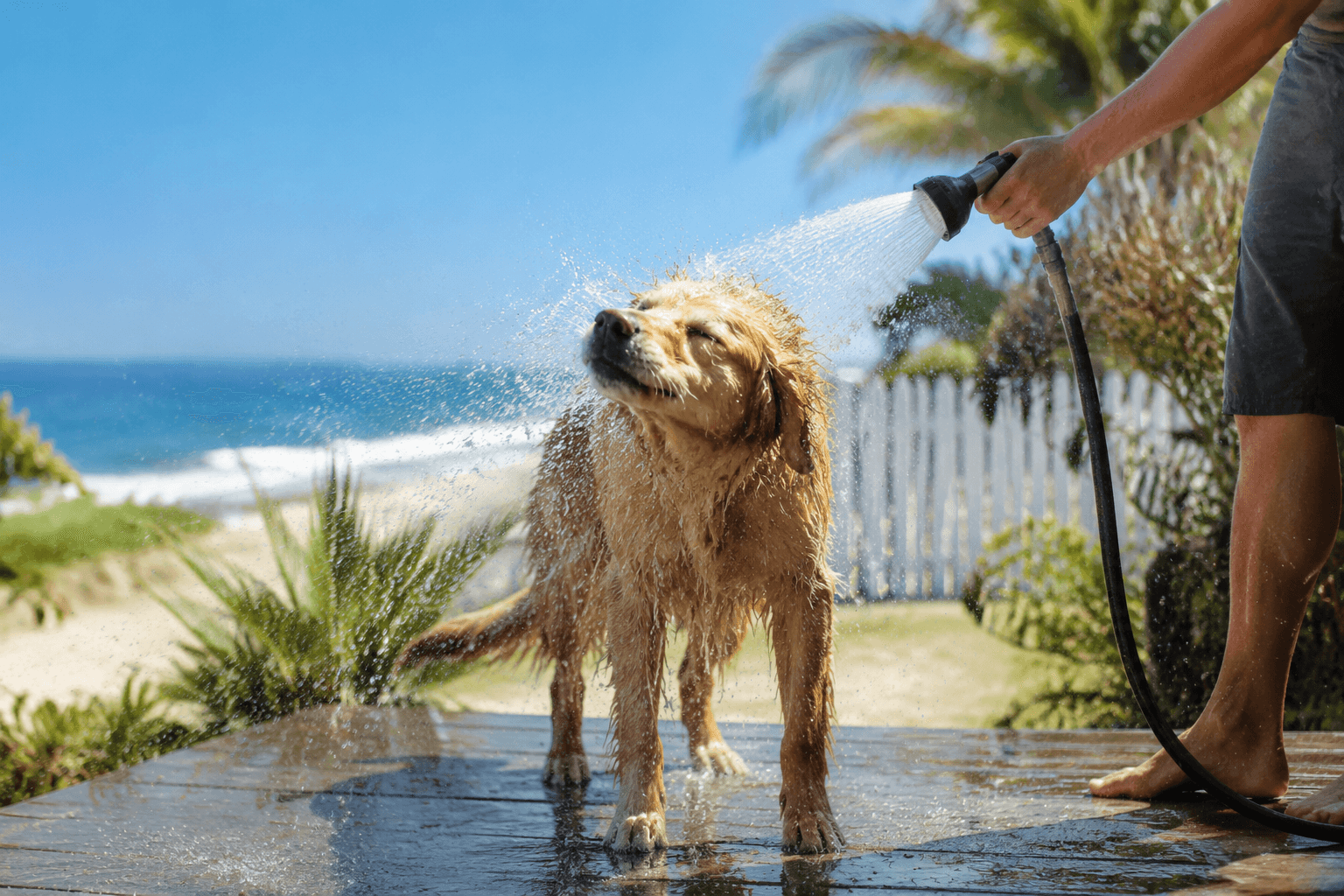 Coastal outdoor rinse lifestyle