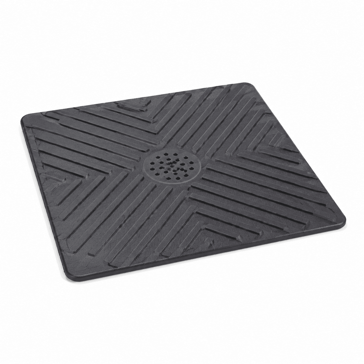 Anti-slip draining outdoor shower mat on a white background