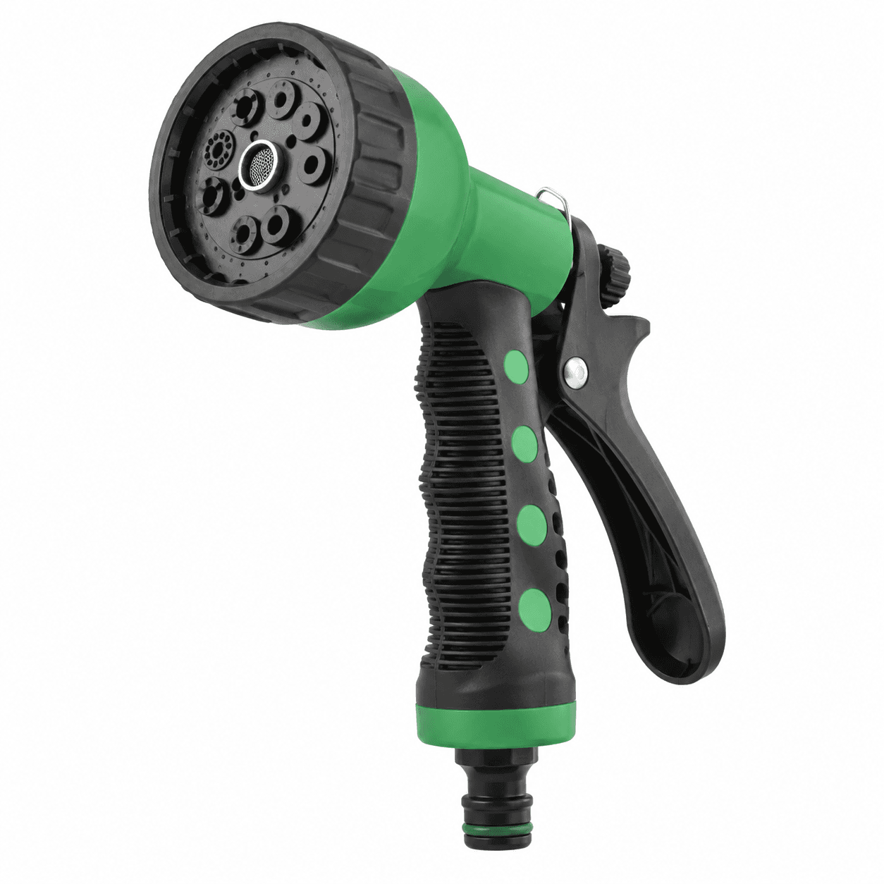 Handheld trigger sand rinse sprayer on a white background