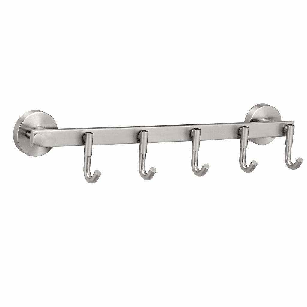Outdoor towel and robe hook rail on a white background