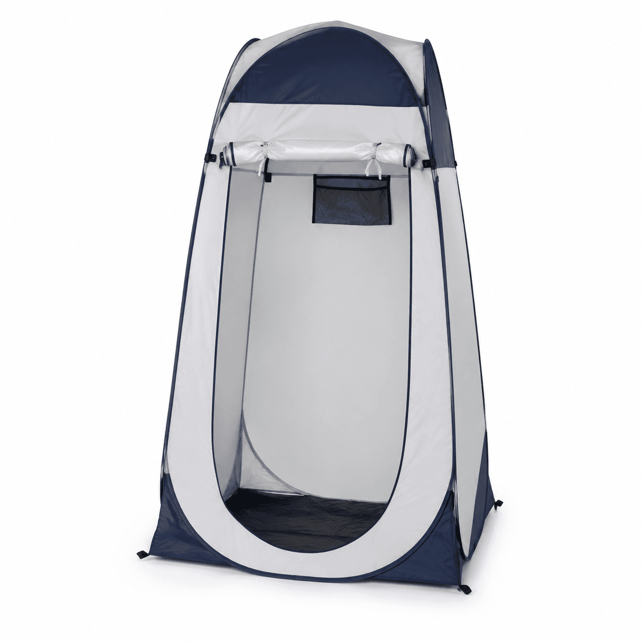 Pop-up privacy shower and changing tent on a white background